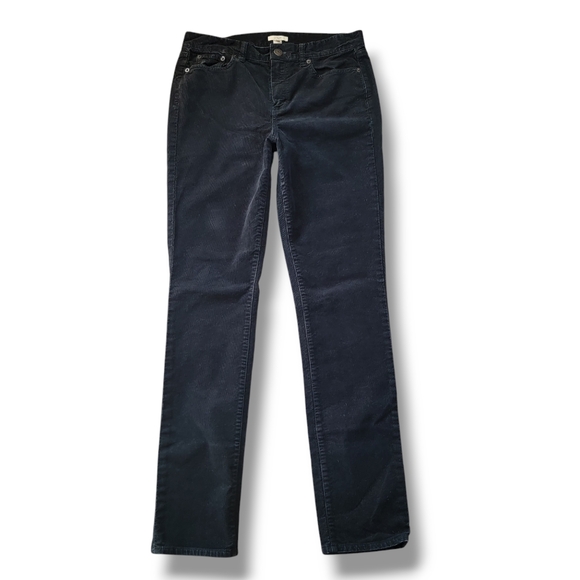 J. Crew  Black Corduroy Mid Rise Skinny Cord Jeans Pants Size 29‎ - Picture 1 of 12